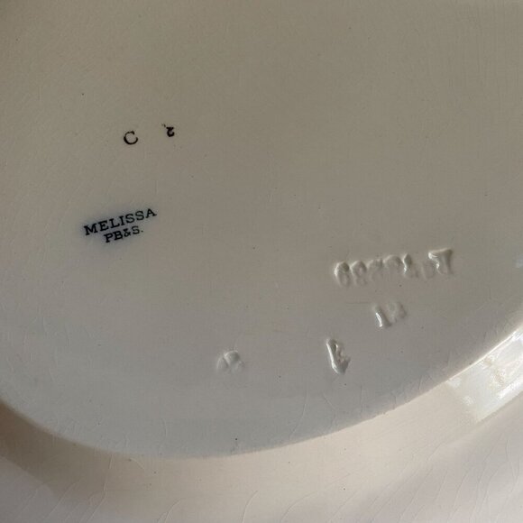 Bishop Powell & Stonier Melissa Blue Floral 14" Oval Serving Platter c.1878-91 - Picture 8 of 9